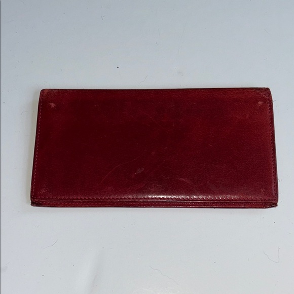 Coach Cherry Leather Check Book Holder - Picture 2 of 3